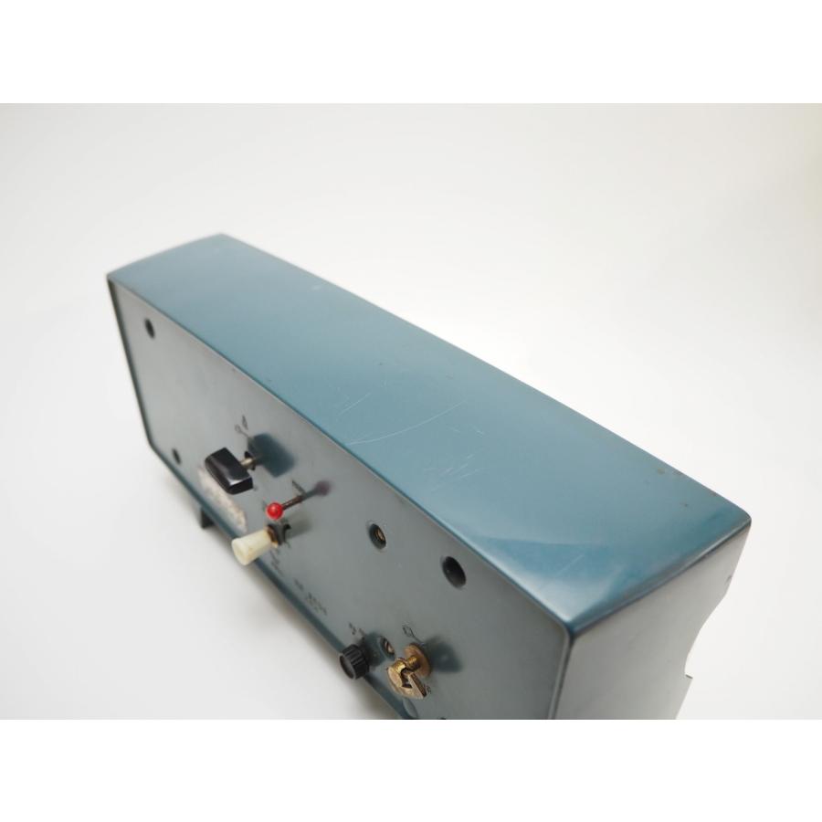 SANKYO オルゴールアラーム付き 置時計 ブルーグレー ゼンマイ式