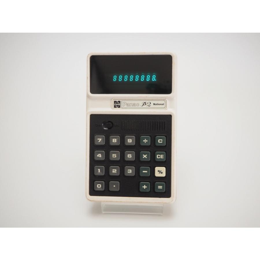 ナショナル 電子ソロバン P-2(JE-8802) FL電卓 ホワイト 日本製  