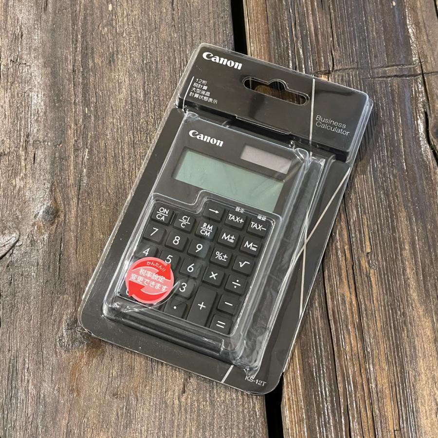 キヤノン（Canon） 電卓 KS-12T ブラック : レトロ雑貨専門店 ReTRN