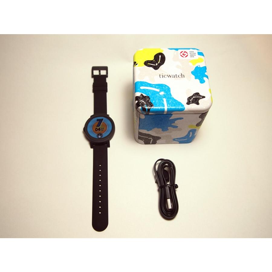TicWatch E ブラック アンドロイドウェア2.0 スマートウォッチ 日本語 