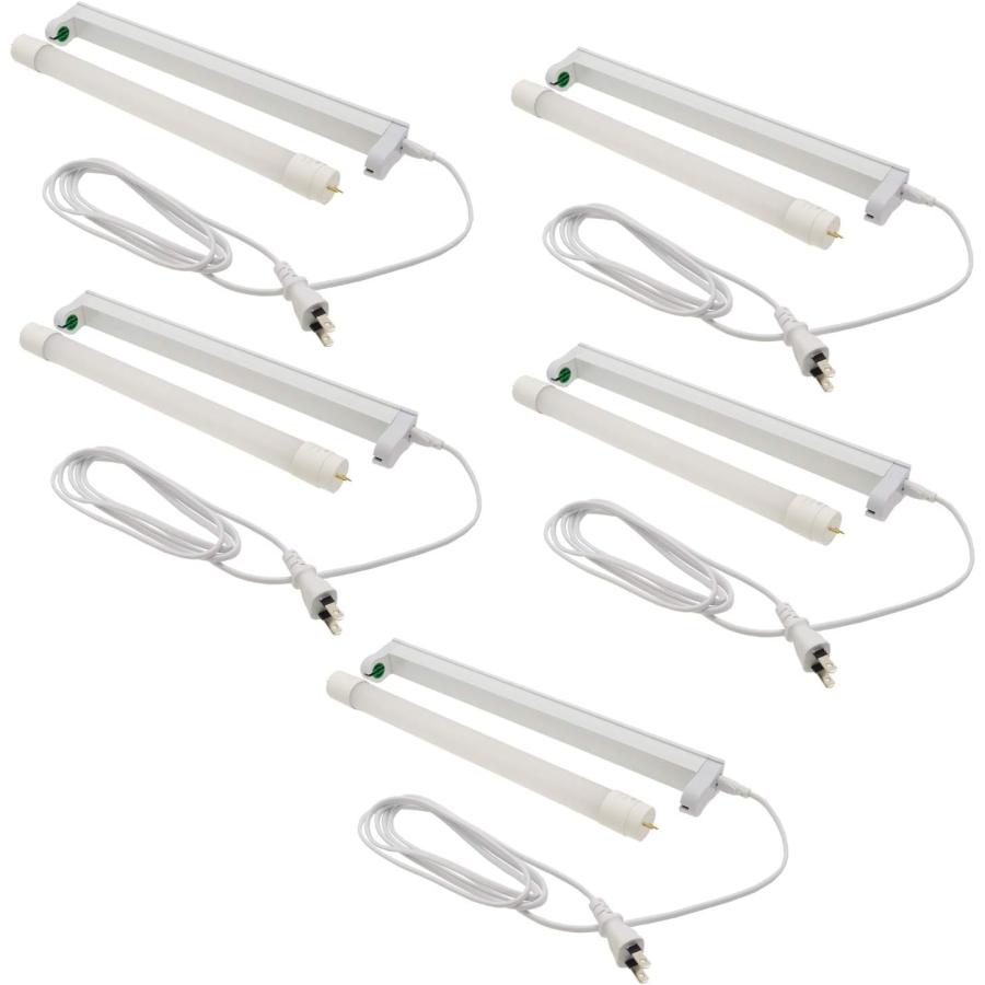 照明器具 蛍光灯　10灯SET‼️ LED蛍光灯専用トラフ器具10形 + LED蛍光灯セット ACコンセントに差込む