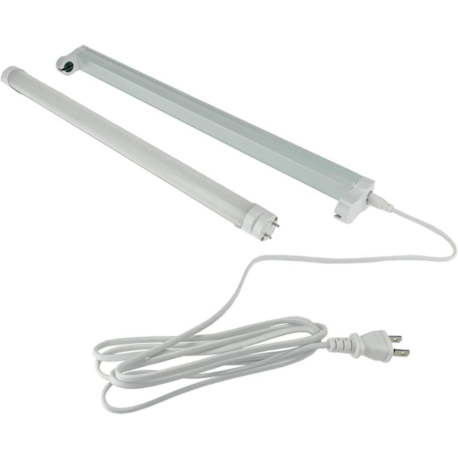 LED蛍光灯専用トラフ器具15形 + LED蛍光灯セット ACコンセントに差込む