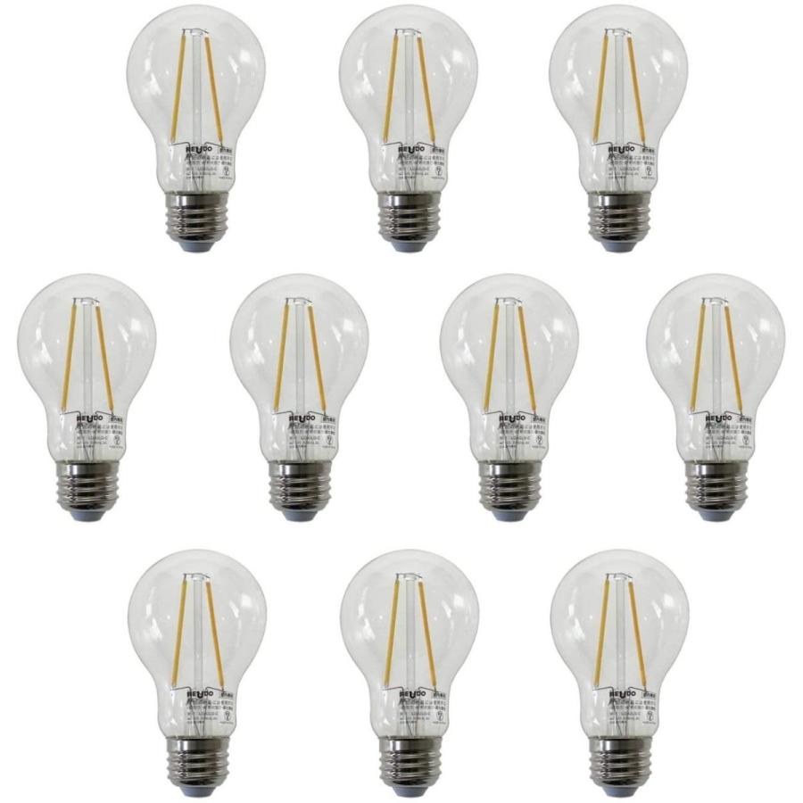 【10個パック】LED フィラメント 電球 ReUdo クリアガラス 全方向タイプ E26口金 一般電球25W形相当 全光束230lm 消費電力2W 電球色2700K｜reudo