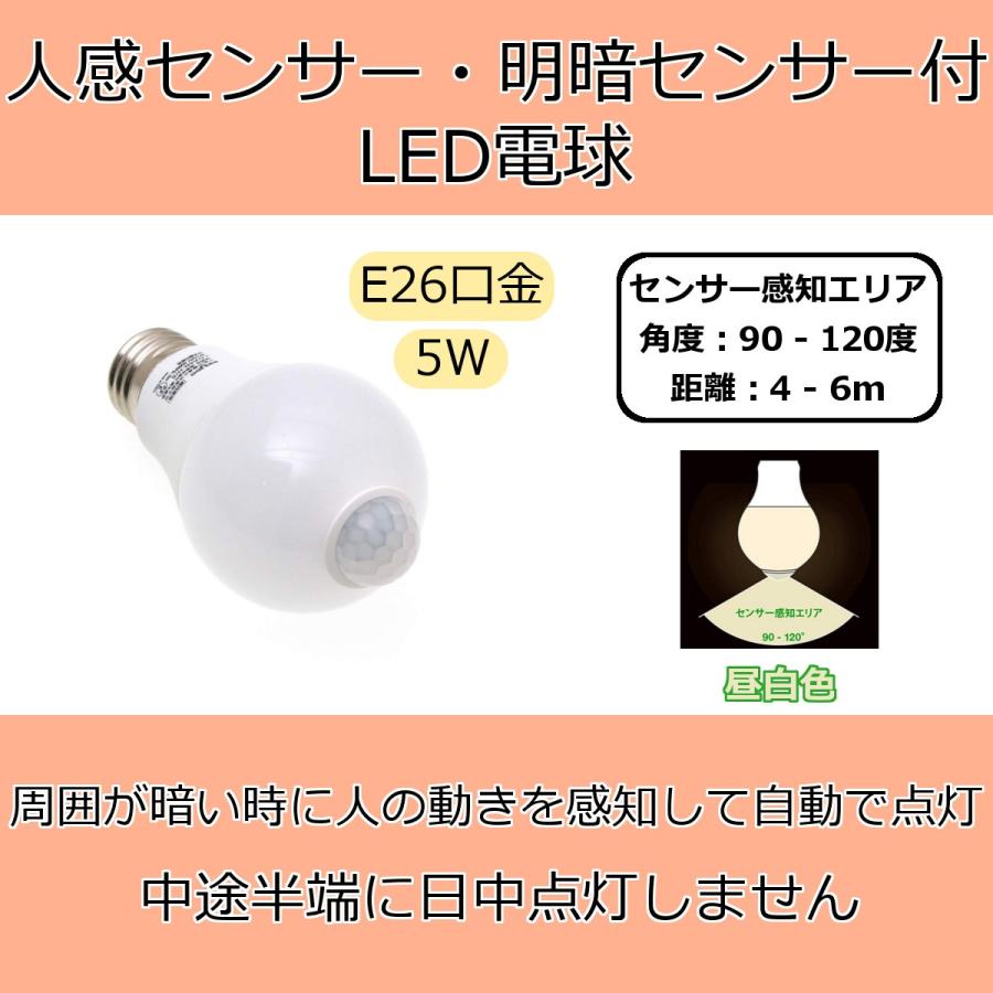 付き 電球 led センサー 感 人