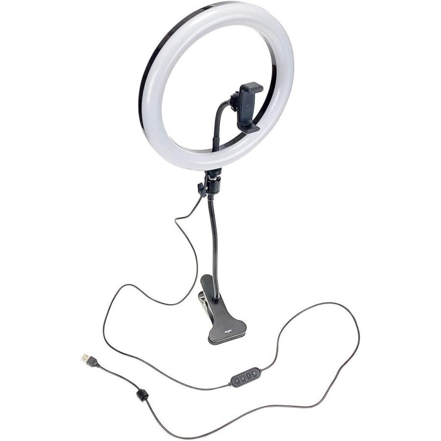 オンライン会議 飲み会 顔を綺麗に見せる LEDリングライト 10インチ 調