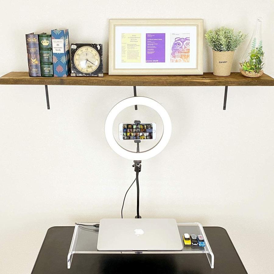 オンライン会議 飲み会 顔を綺麗に見せる LEDリングライト 10インチ 調