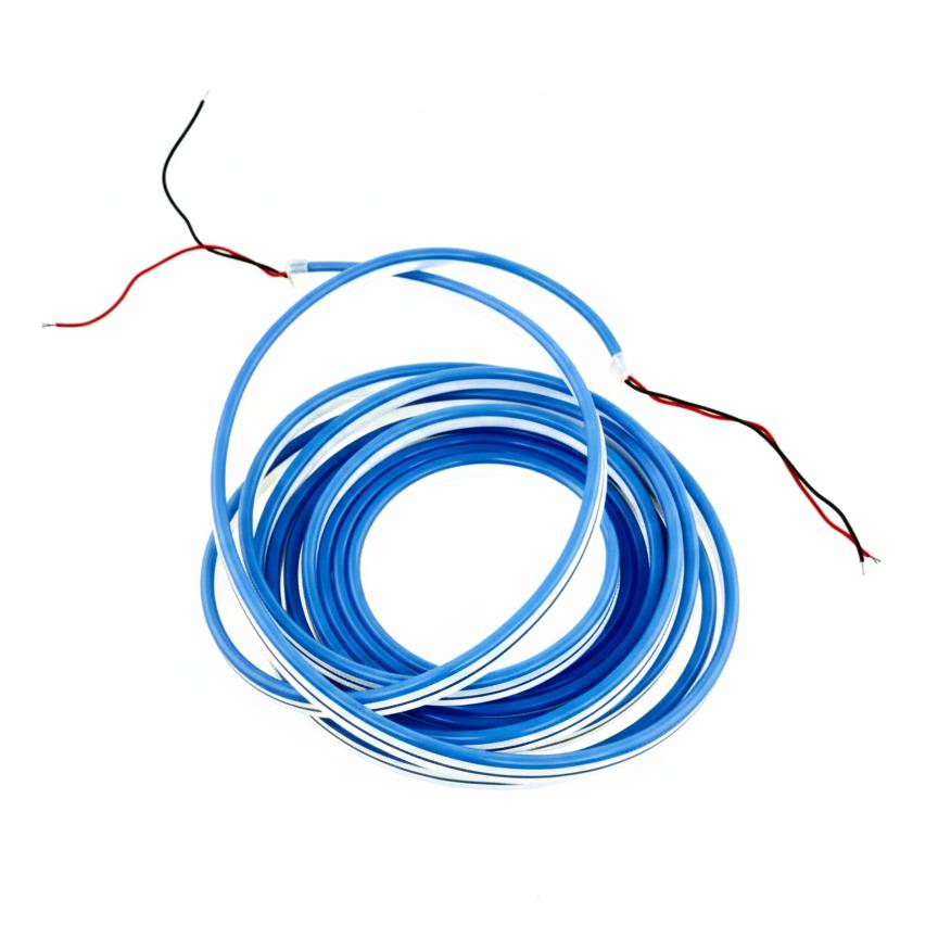 DC12V ネオンLEDテープライト 高輝度 防水 長さ5m 外径6x12mm 入出力側