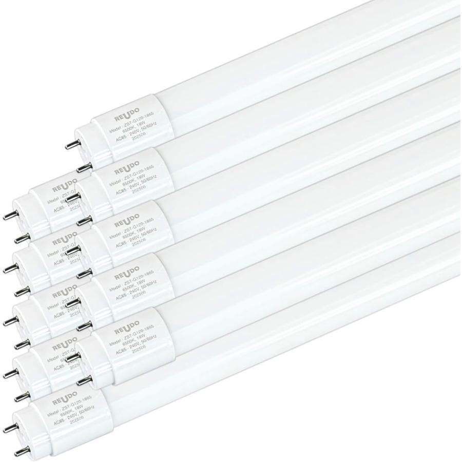 LED蛍光灯 直管 40W形 120cm 昼光色 18W 1800lm 全周乳白色強化ガラス