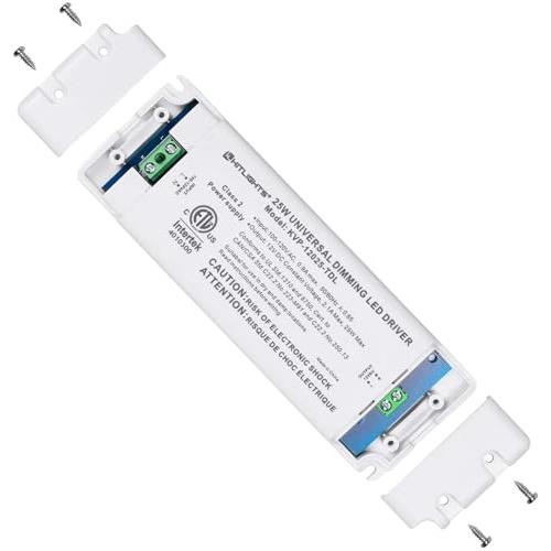 HitLights 25ワット調光可能なドライバ、電気LEDドライバ - 110V AC-12V DC変圧器。ルートロン、レビトンに対応し、LEDストリップライト、定電圧LED |  | 05