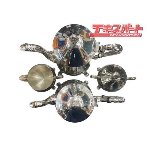 アンティーク雑貨 シルバー食器 銀メッキ ポット シュガー ミルク 4点