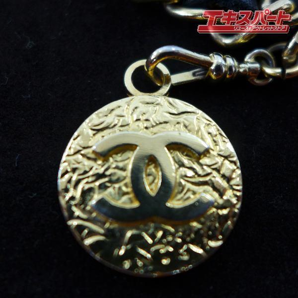 中古品 ヴィンテージ シャネル CHANEL レザー チェーンベルト ゴールド 公田店_2