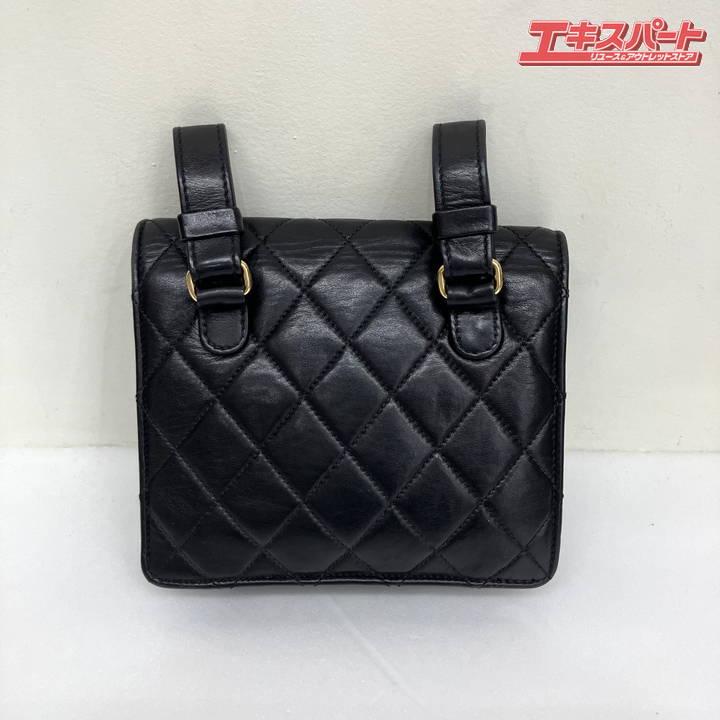 ※美品※ CHANEL シャネル　マトラッセ　ウエストポーチ　ラムスキン　黒 CHANEL（シャネル） 【広尾店】美品 マトラッセ ボディバッグ ウエスト