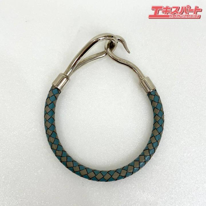 エルメス HERMES ジャンボ ブレスレット チョーカー 編み込み レザー  