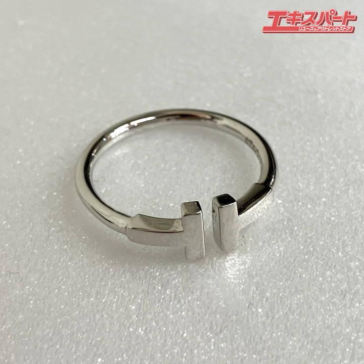 TIFFANY & CO. ティファニー Tワイヤーリング K18 AU750 WG ホワイト 