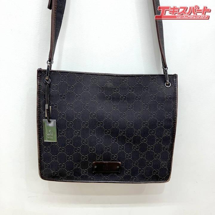 グッチ GGキャンバス ショルダー メッセンジャーバッグ 91762 ブラウン GUCCI グッチ GGキャンバス レザー ショルダーバッグ 91762 ブラウン