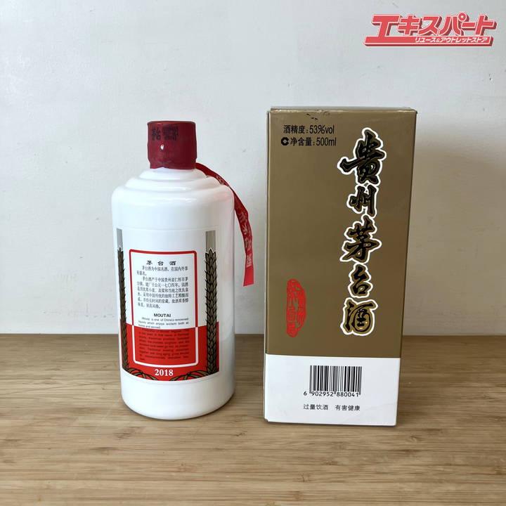 未開栓品】 500ml 貴州茅台酒 マオタイ酒 2018 外箱付 ミスマ店