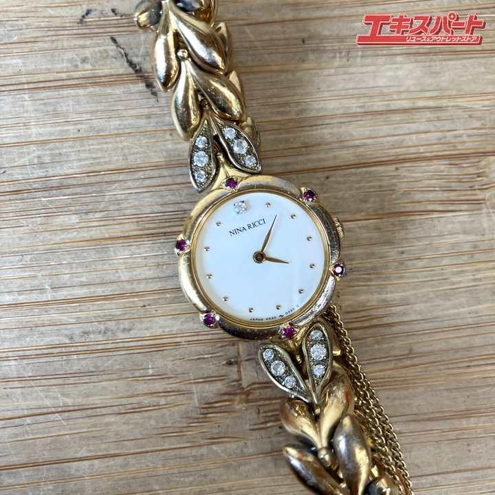 NINA RICCI ニナリッチ 腕時計 クォーツ/ゴールド/白盤 4N20