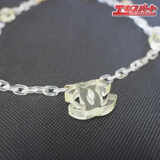 シャネル CHANEL ネックレス01pクリア キューブ ココマーク チェーン シャネル ココマーク クリア キューブ チェーン 01P ネックレス