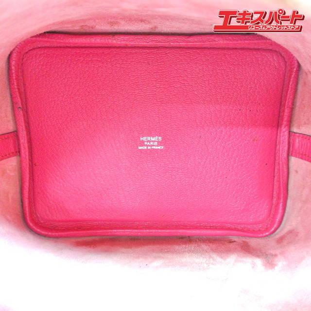 HERMES エルメス ピコタン PM バイカラー ローズショッキング×アニス