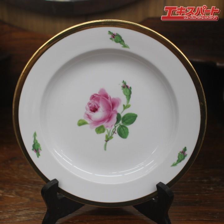 アンティークマイセン 1850年-1924年 マイセン ボタン剣 ピンクローズ