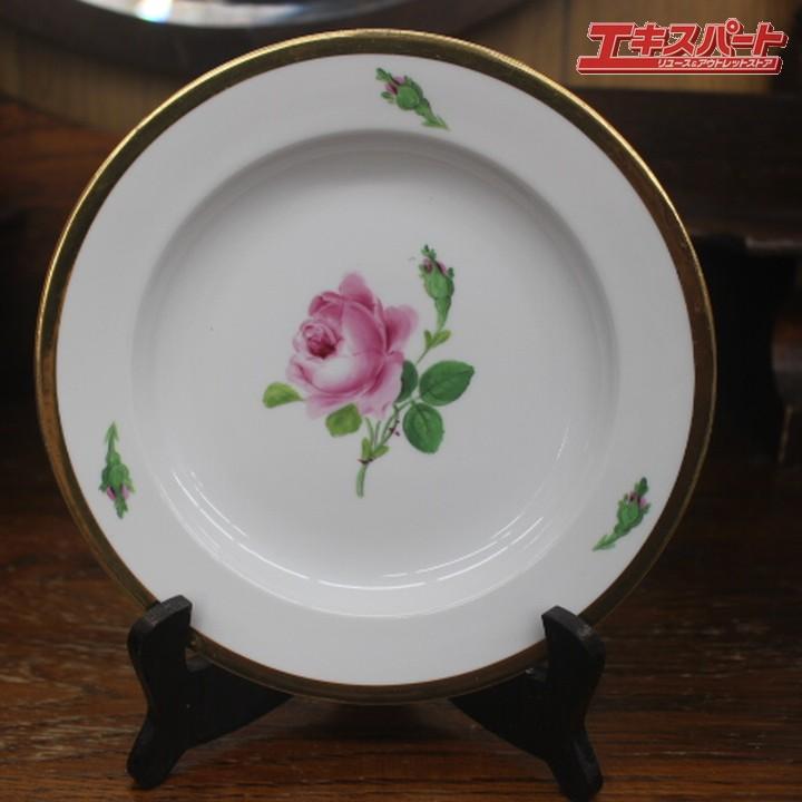 アンティークマイセン 1850年-1924年 マイセン ボタン剣 ピンクローズ
