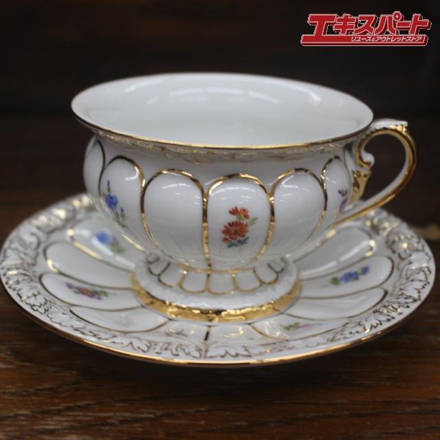 マイセン 化粧箱付き Xフォーム グランツゴールド 宮廷の小花 カップ 