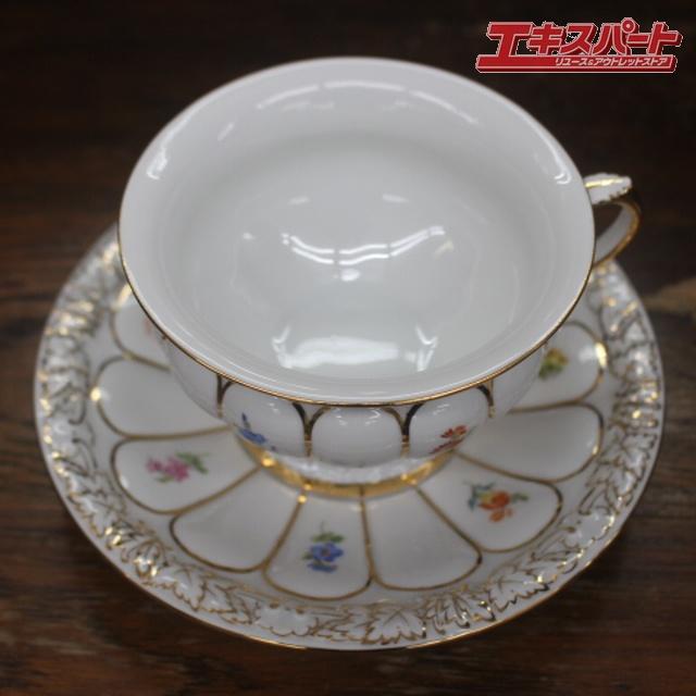 マイセン 化粧箱付き Xフォーム グランツゴールド 宮廷の小花 カップ 