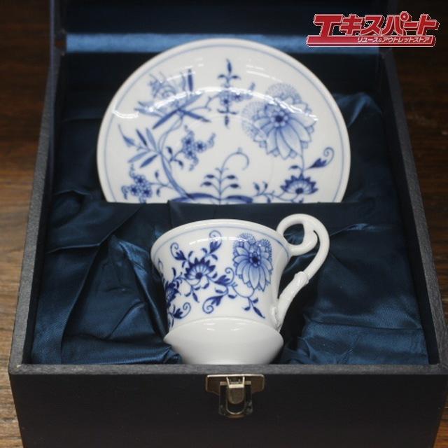 マイセン ブルーオニオン コーヒーカップ＆ソーサー（スワンハンドル