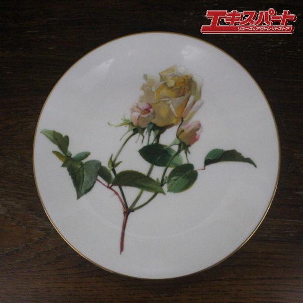 1870年-1890年 ミントン Minton 自然主義 金彩バラ絵皿 24cm 薔薇