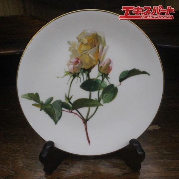 1870年-1890年 ミントン Minton 自然主義 金彩バラ絵皿 24cm 薔薇