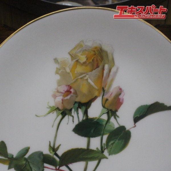 1870年-1890年 ミントン Minton 自然主義 金彩バラ絵皿 24cm 薔薇