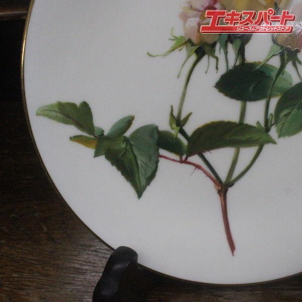 1870年-1890年 ミントン Minton 自然主義 金彩バラ絵皿 24cm 薔薇