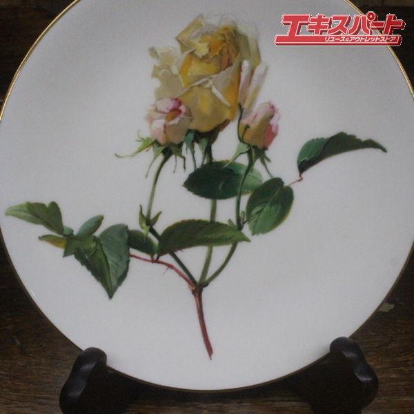 1870年-1890年 ミントン Minton 自然主義 金彩バラ絵皿 24cm 薔薇
