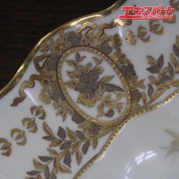1873年頃 ロイヤルクラウンダービー アンティーク 22cm 金彩 キャビネット 花柄絵皿 自然主義 辻堂店の画像