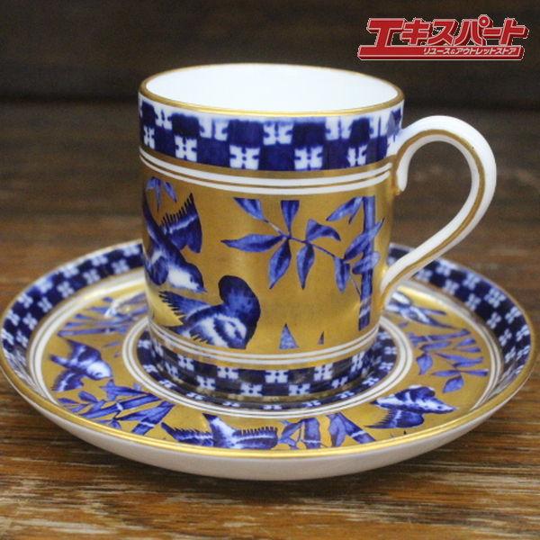 貴重なジャポニスム。アンティーク コールポート 竹雀 金彩 手描き