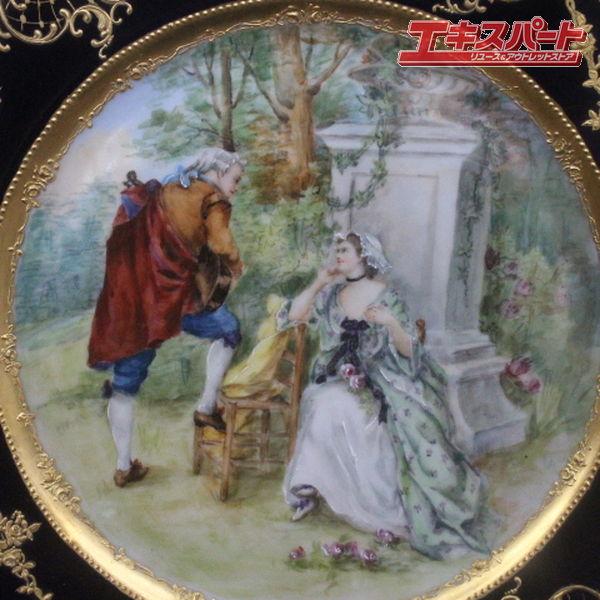1800年頃 パリ窯 オールドパリ 21cm セーブルスタイル コバルトブルー