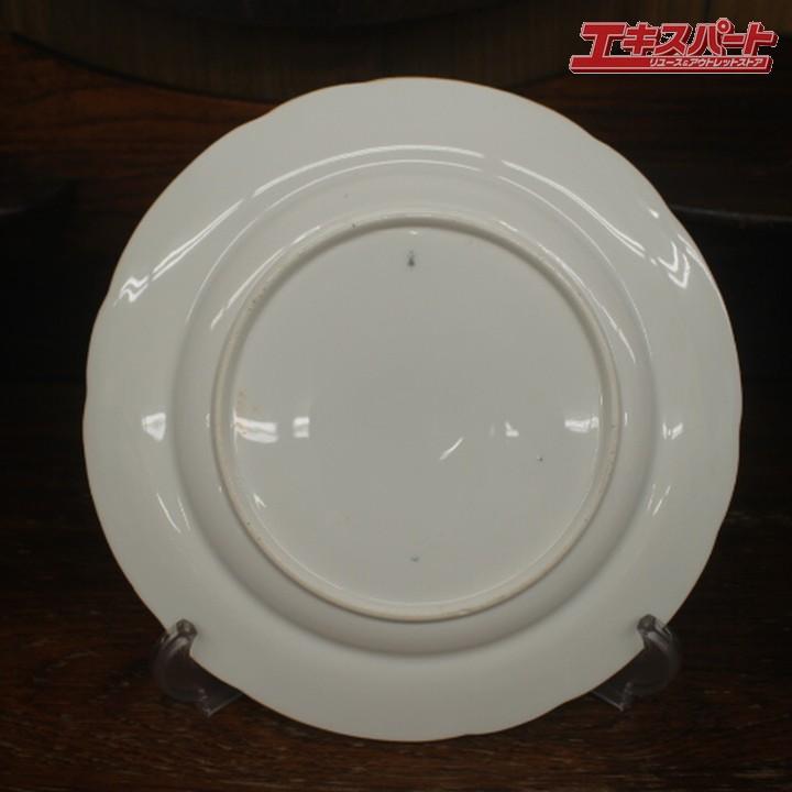 1874年頃 アンティーク ミントン 24.5cm トルコ石ブルー エナメル金彩