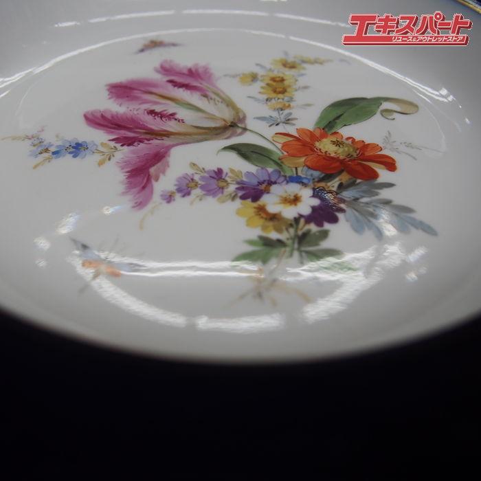 マイセン Meissen ボタン剣 古マイセン コバルトブルー 金彩 花柄 23cm