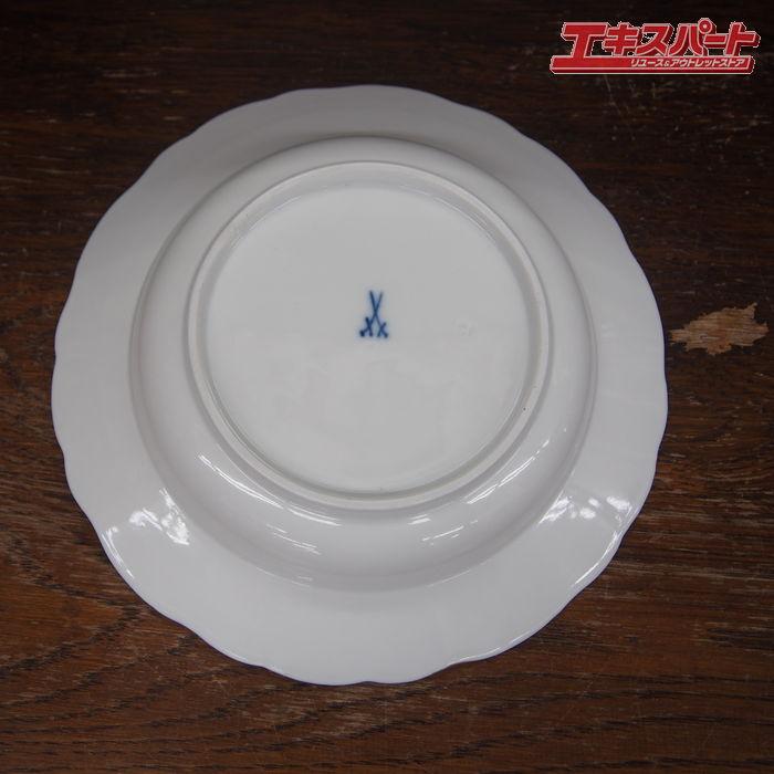 マイセン Meissen ボタン剣 古マイセン コバルトブルー 金彩 花柄 23cm