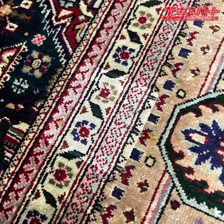 イラン産 ペルシャ絨毯 手織り シルク クム産/工房不明 187cm×137cm 美