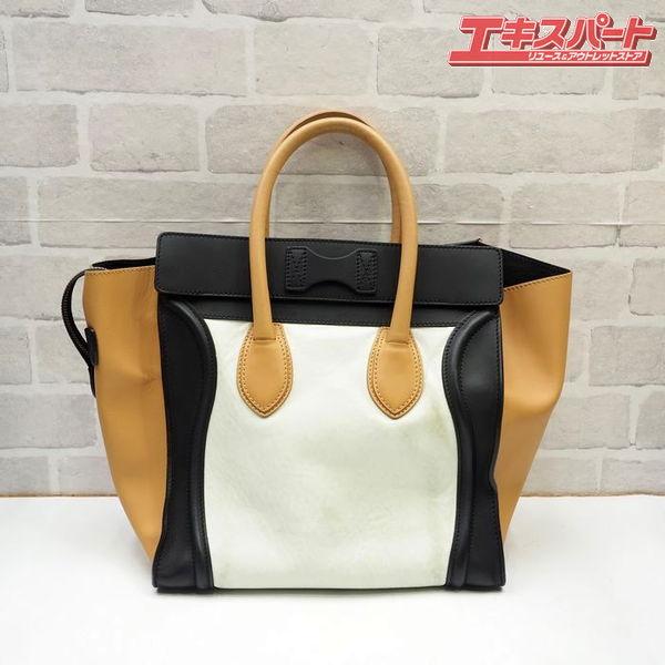 CELINE ラゲージミニショッパー トリコロール マルチカラー