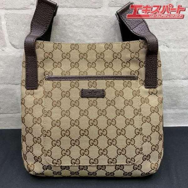 GUCCI GG柄 キャンバス ショルダーバッグ 122793 斜め掛け グッチ 戸塚