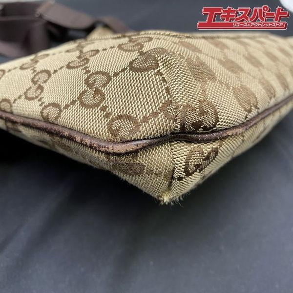 GUCCI GG柄 キャンバス ショルダーバッグ 122793 斜め掛け グッチ 戸塚