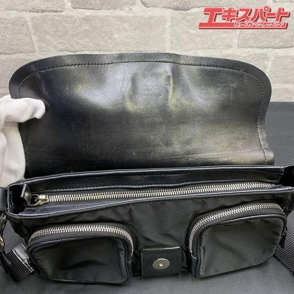 PRADAショルダーバッグ PRADA ショルダーバッグ BT0465 ナイロン レザー 斜め掛け サイドロゴ