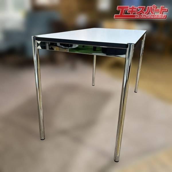 USMハラー テーブル ラミネート パールグレー W1250 D600 極美品 戸塚