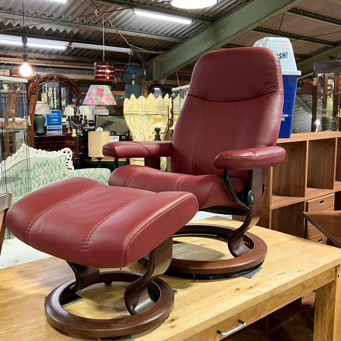 EKORNES リクライニングチェア 赤　極美品 EKORNES リクライニングチェア 赤 極美品 Stressless ストレスレス