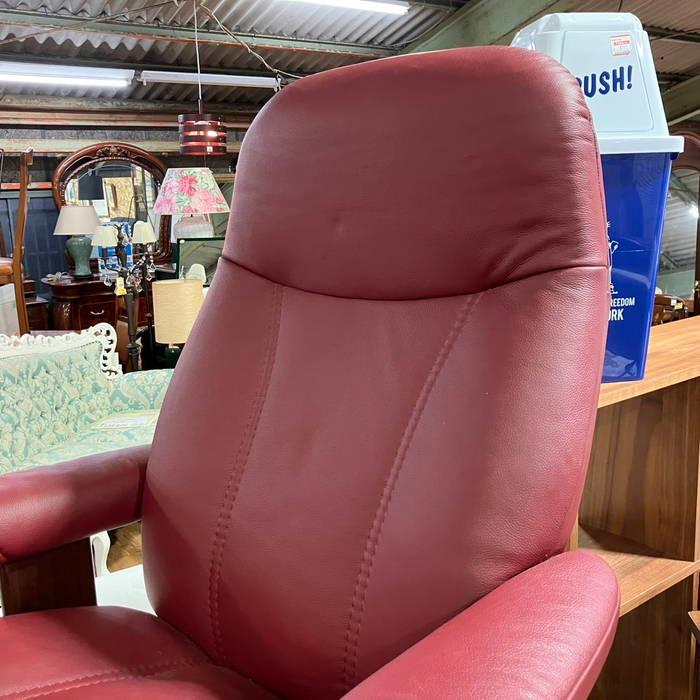EKORNES リクライニングチェア 赤極美品