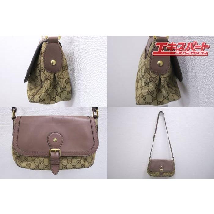 グッチ GUCCI GGキャンバス レザー ショルダーバッグ 308452 肩掛け 
