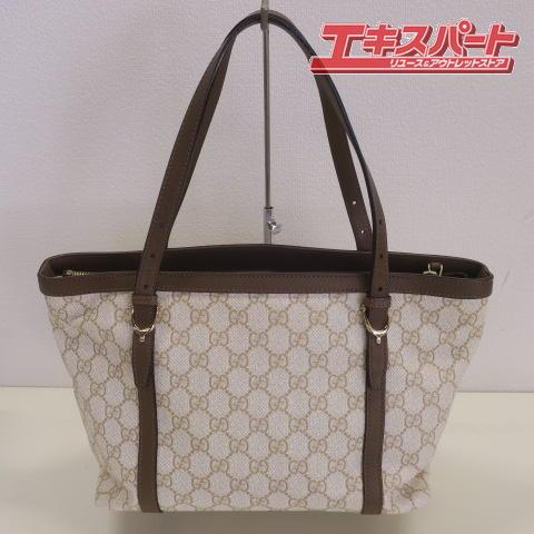 グッチ GUCCI トートバッグ 336776 ホワイト ベージュ エボニー GG