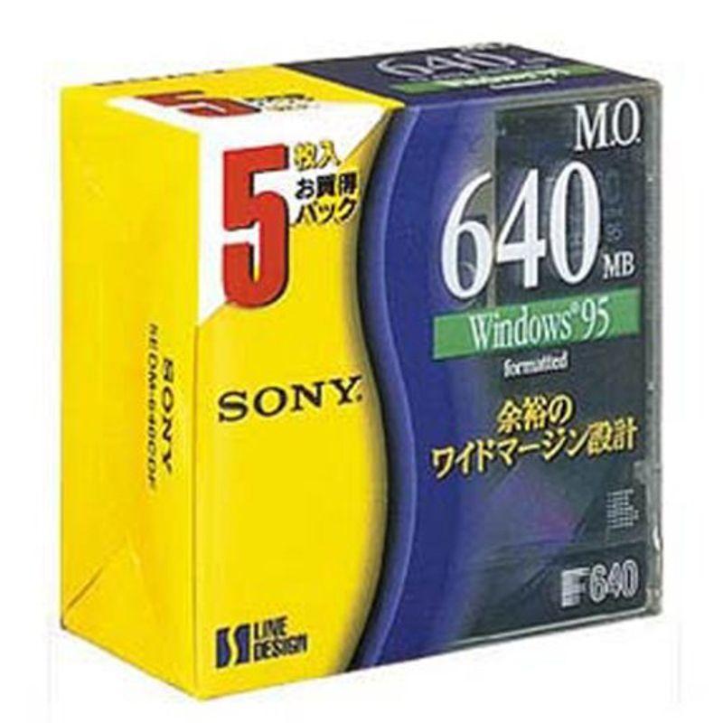 SONY 3.5型MOディスク 5枚 640MB Windowsフォーマット 5EDM-640CDF データ用メディア 